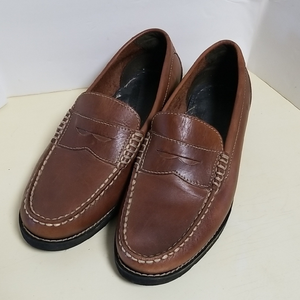 Rockport Brown Leather Slip-On Loafers
